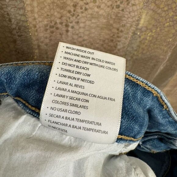 KanCan Mid Rise Skinny Ankle Reverse Hem Light Wash Jeans 15/31 - Picture 7 of 12